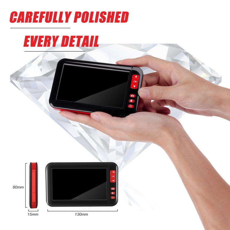 P20 4.3 Inch Screen Display HD1080P Inspection Endoscope with 8 LEDs, Length: 5m, Lens Diameter: 8mm, Mild Line, Length: 5m, Mild Line