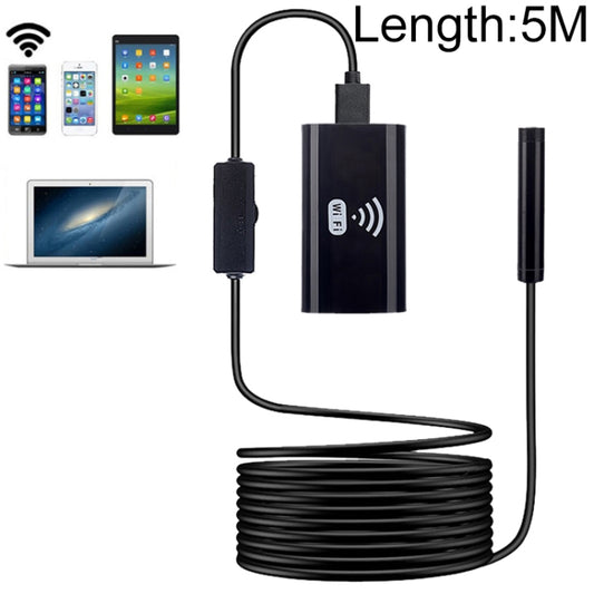F99 HD Mobile Phone Endoscope, 8mm Waterproof Pipe Endoscope, Wifi Version, Flexible Cord, Length: 5m, Length: 5m