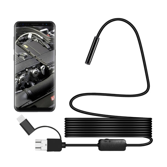 Y101 8mm Spiral Head 3 In 1 Waterproof Digital Endoscope Inspection Camera, Length: 3.5m Flexible Cable, Length: 3.5m Flexible Cable