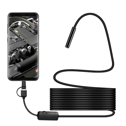 Y101 8mm Spiral Head 3 In 1 Waterproof Digital Endoscope Inspection Camera, Length: 2m Hard Cable, Length: 2m Hard Cable