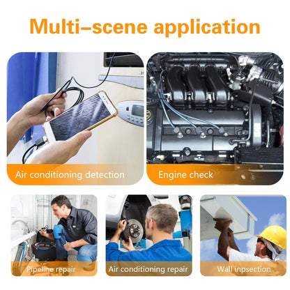 Y101 8mm Spiral Head 3 In 1 Waterproof Digital Endoscope Inspection Camera, Length: 5m Hard Cable, Length: 5m Hard Cable