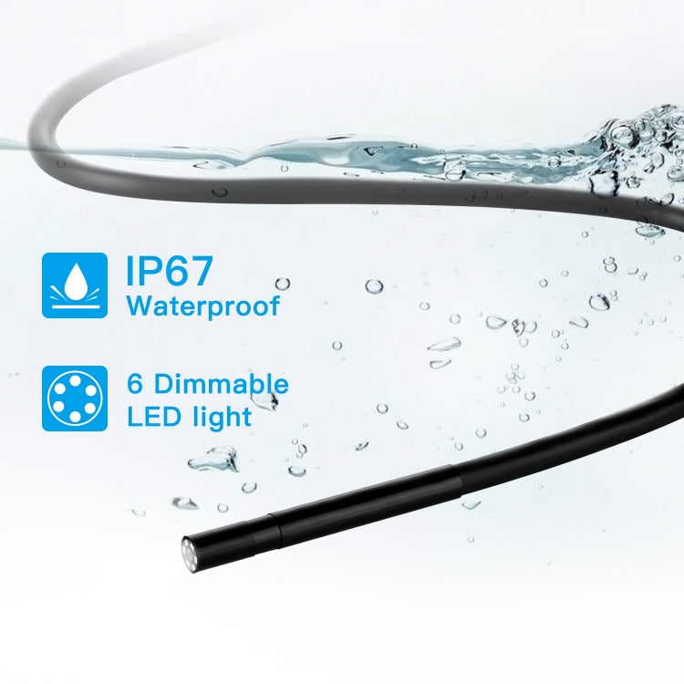 F220 5.5mm HD 5.0MP WIFI Endoscope Inspection Camera with 6 LEDs, Length: 10m, Length: 10m