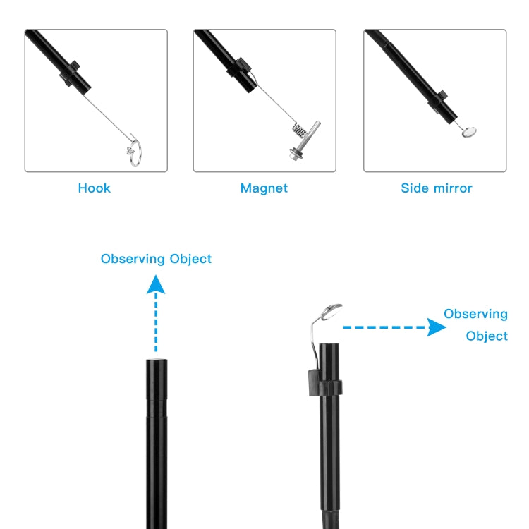 F220 5.5mm HD 5.0MP WIFI Endoscope Inspection Camera with 6 LEDs, Length: 10m, Length: 10m
