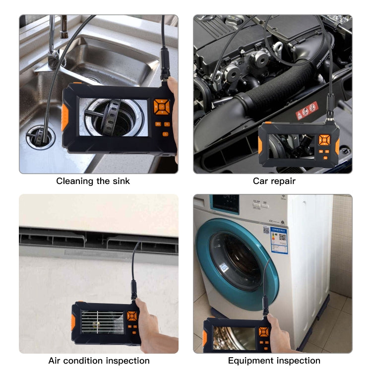 P30 8mm IP67 Waterproof 4.3 inch HD Portable Endoscope Snake Tube Industrial Endoscope, Cable Length: 3m, 3m