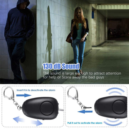 BJY-08 130dB Dual Bright LEDs Personal Alarm Women Self-Defense Alarm