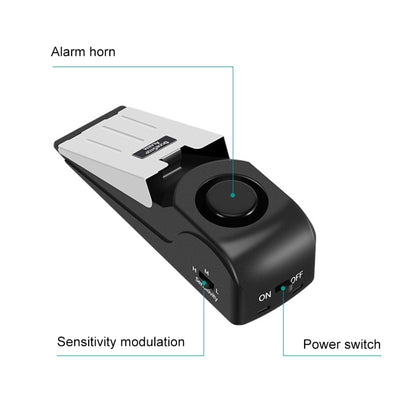 120dB Wedge Shape Door Stop Alarm Home Security Thief Prevention Device, Wedge Shape