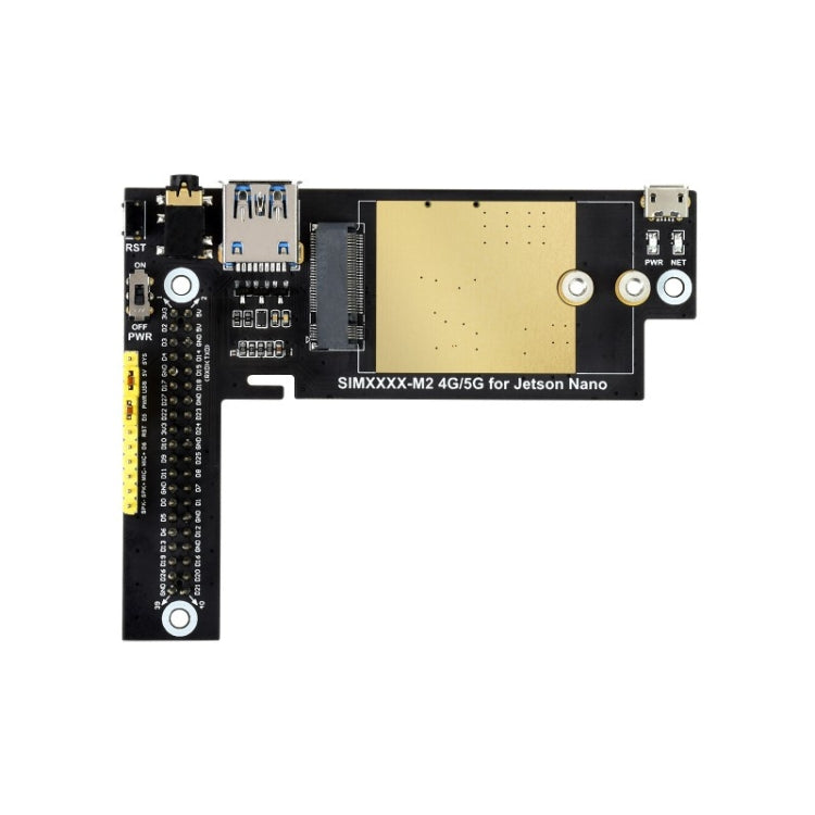 Waveshare SIM8202G-M2 5G Snapdragon X55 Multi Mode Multi Band 5G/4G/3G Module Expand Board for Jetson Nano, EU Plug, SIM8202G-M2 EU Plug