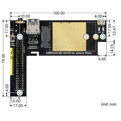 Waveshare SIM8200EA-M2 5G Snapdragon X55 Multi Mode Multi Band 5G/4G/3G Module Expand Board for Jetson Nano, US Plug, SIM8200EA-M2 US Plug