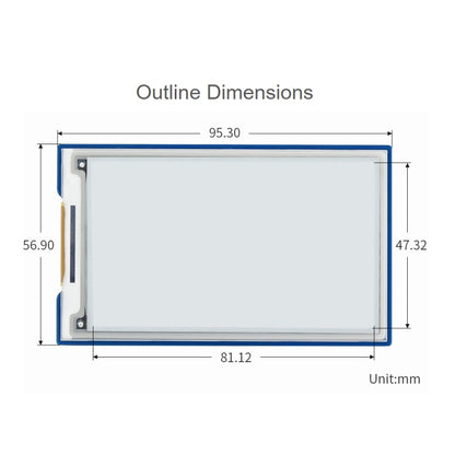 Waveshare 3.7 inch 480x280 Pixel E-Paper E-Ink Display Module for Raspberry Pi Pico, 4 Grayscale, SPI Interface, 20123