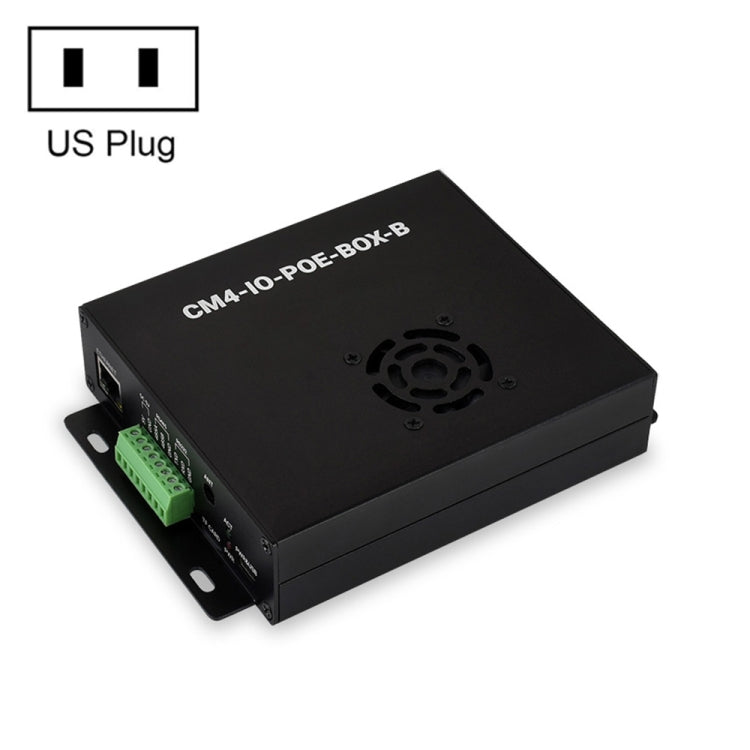 Waveshare PoE Mini-Computer Type B Base Box with Metal Case & Cooling Fan for Raspberry Pi CM4