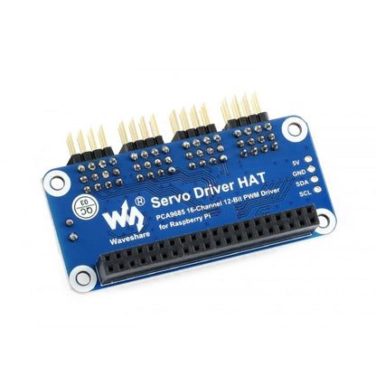 Waveshare 16-Channel 12-bit I2C Servo Driver HAT B for Raspberry Pi, 17035