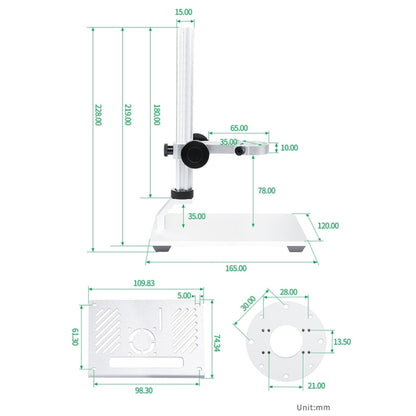 Waveshare 4.3 inch Screen Raspberry Pi Microscope Kit 12MP Camera Module with Bracket, US Plug