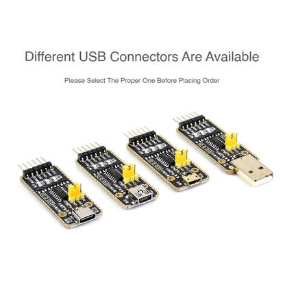 Waveshare Mini USB to UART High Band Rate Transmission Module Connectors, Mini USB