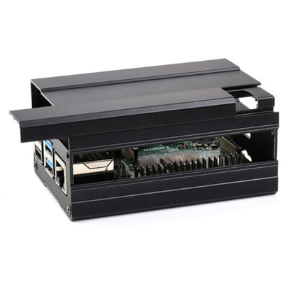 Waveshare Aluminum Chamfered Design Case for Raspberry Pi 4B, Aluminum Chamfered Case