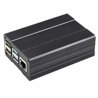Waveshare Aluminum Chamfered Design Case for Raspberry Pi 4B, Aluminum Chamfered Case