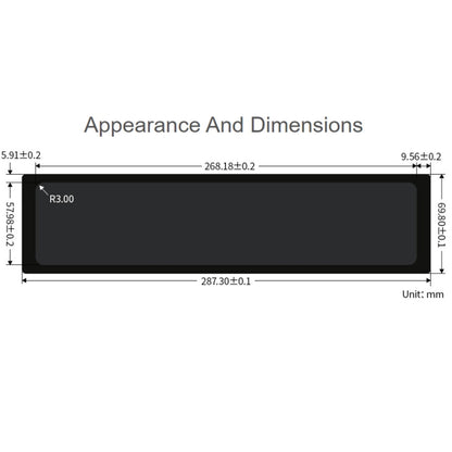 WAVESHARE 11.9 inch Capacitive Touch Display For Raspberry Pi, 320 x 1480, IPS, DSI Interface, 11.9 inch
