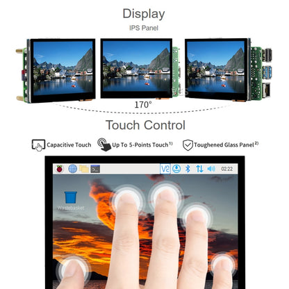 Waveshare 3.5 inch HDMI Capacitive Touch IPS LCD Display (E), 640 x 480, Audio Jack, 3.5 inch Audio Jack