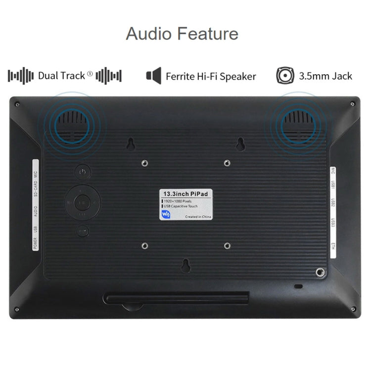 Waveshare 13.3 inch Mini-Computer Powered by Raspberry Pi 3A+, HD Touch Screen