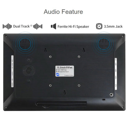 Waveshare 13.3 inch Mini-Computer Powered by Raspberry Pi 3A+, HD Touch Screen