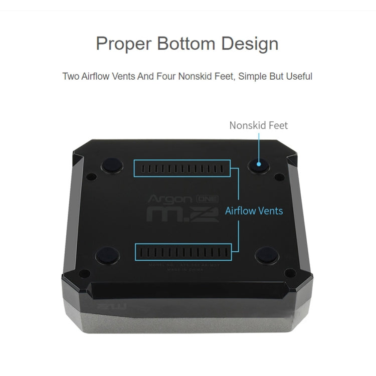 Waveshare Argon One M.2 Aluminum Case For Raspberry Pi 4, with M.2 Expansion Slot, Argon One M.2