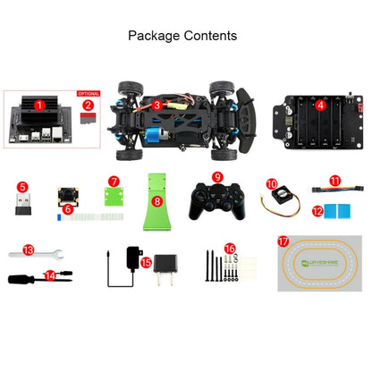 Waveshare JetRacer Pro 2GB AI Kit, High Speed AI Racing Robot Powered by Jetson Nano 2GB, Pro Version, EU Plug, JetRacer Pro 2GB AI  Kit