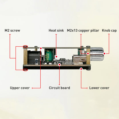 50W MP3 Stereo Audio Digital Power Amplifier Board Bluetooth Amplifier Module, with Shell, With Shell