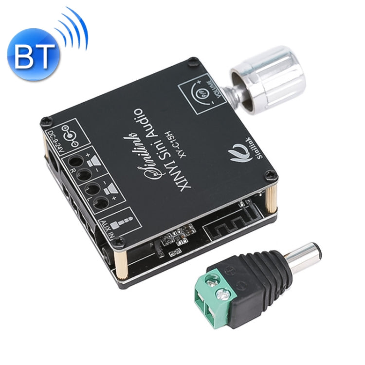 XY-C15H 20W Dual Channel HIFI Bluetooth 5.0 Stereo Digital Audio Power Amplifier Board with Shell, with Shell