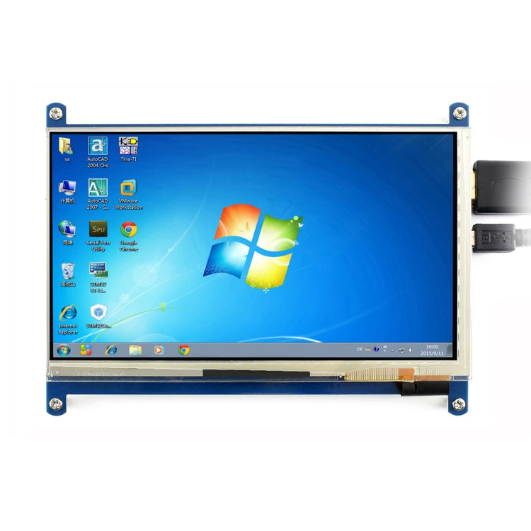 WAVESHARE 7 Inch HDMI LCD (C) 1024x600 Touch Screen  for Raspberry Pi with Bicolor Case, 7 Inch HDMI LCD (C) with Case