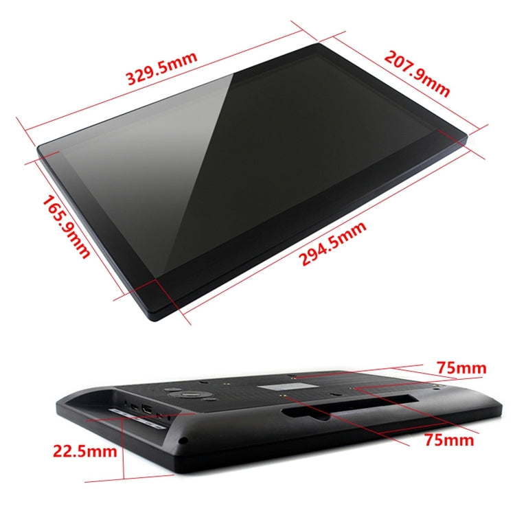 WAVESHARE 13.3inch HDMI LCD (H) Capacitive Touch Screen LCD with Toughened Glass Cover, Supports Multi mini-PCs, Multi Systems, 13.3inch HDMI LCD (H) (with case)