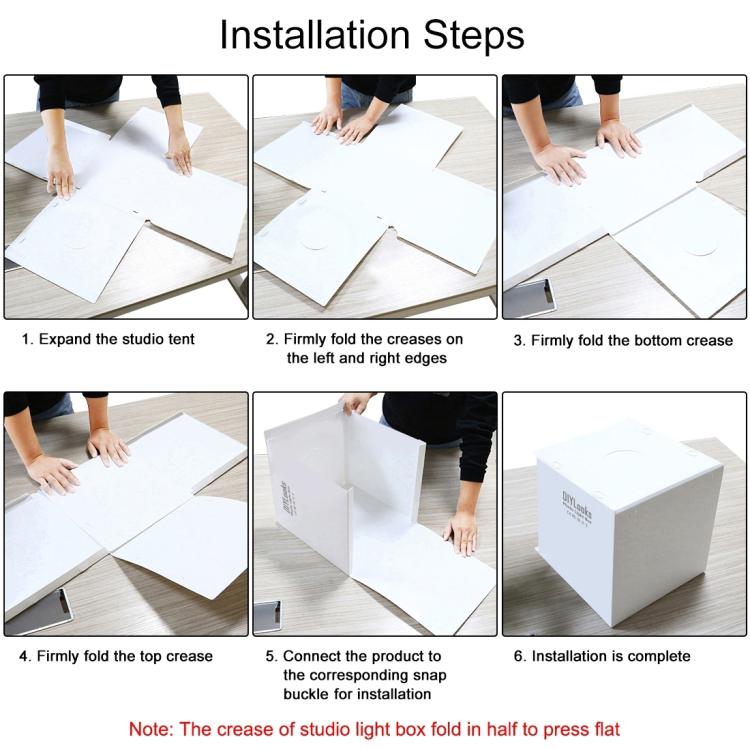 20cm Include 2 LED Panels Folding Portable 1100LM Light Photo Lighting Studio Shooting Tent Box Kit with 6 Colors Backdrops (Black, White, Yellow, Red, Green, Blue), Unfold Size: 24cm x 23cm x 23cm