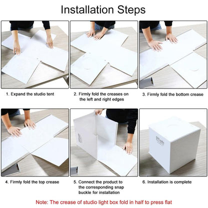 20cm Include 2 LED Panels Folding Portable 1100LM Light Photo Lighting Studio Shooting Tent Box Kit with 6 Colors Backdrops (Black, White, Yellow, Red, Green, Blue), Unfold Size: 24cm x 23cm x 23cm