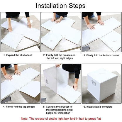 20cm Include 2 LED Panels Folding Portable 1100LM Light Photo Lighting Studio Shooting Tent Box Kit with 6 Colors Backdrops (Black, White, Yellow, Red, Green, Blue), Unfold Size: 24cm x 23cm x 23cm