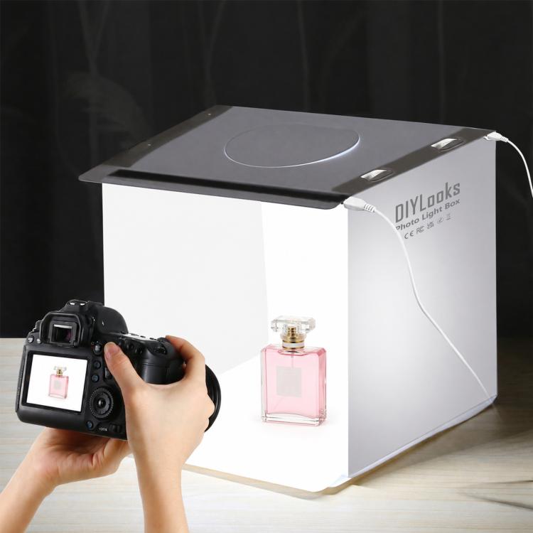 20cm Include 2 LED Panels Folding Portable 1100LM Light Photo Lighting Studio Shooting Tent Box Kit with 6 Colors Backdrops (Black, White, Yellow, Red, Green, Blue), Unfold Size: 24cm x 23cm x 23cm