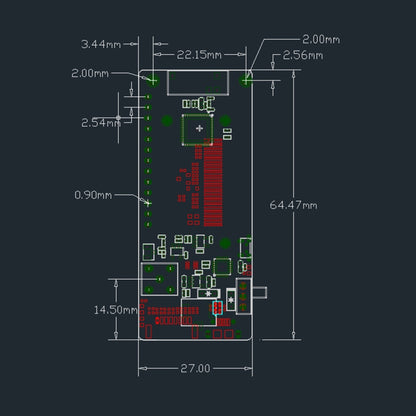TTGO LORA32 V2.1 ESP32 0.96 inch OLED Bluetooth WiFi Wireless Module 433MHz SMA IP5306 Module with Antenna, 433MHz