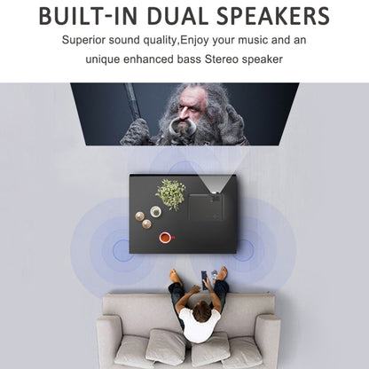 DH-A10 5.8 inch LCD Screen 4200 Lumens 1280 x 800P HD Smart Projector with Remote Control,Android 6.0 OS, Support WiFi, Bluetooth,HDMIx2, USBx2, VGA, AV IN/RCA, RJ45, LAN