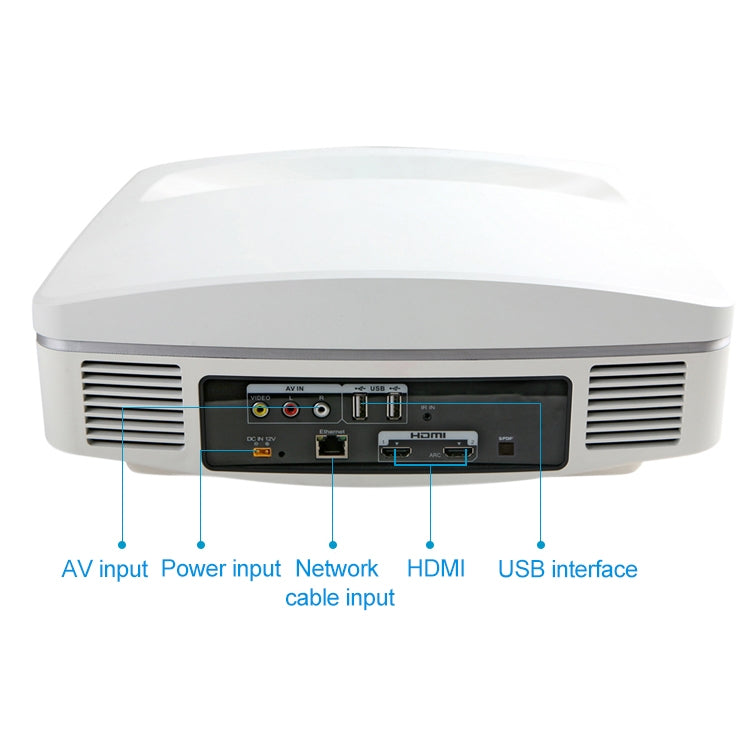Wejoy K5+ 3400 Lumen 1280x1080 1080P Android 5.1 HD Bluetooth WiFi Smart 3D Ultra-Short Focus Projector, Support HDMI x 2 / USB x 2 /  Micro SD Card