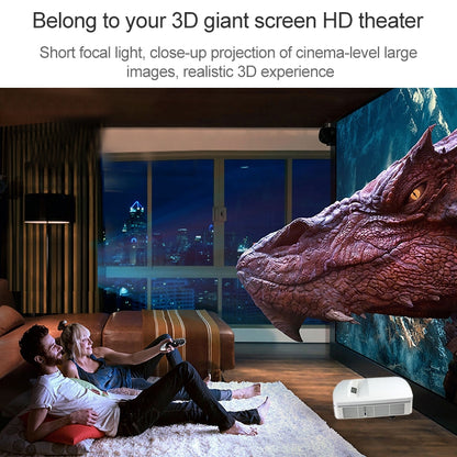 Wejoy K5+ 3400 Lumen 1280x1080 1080P Android 5.1 HD Bluetooth WiFi Smart 3D Ultra-Short Focus Projector, Support HDMI x 2 / USB x 2 /  Micro SD Card
