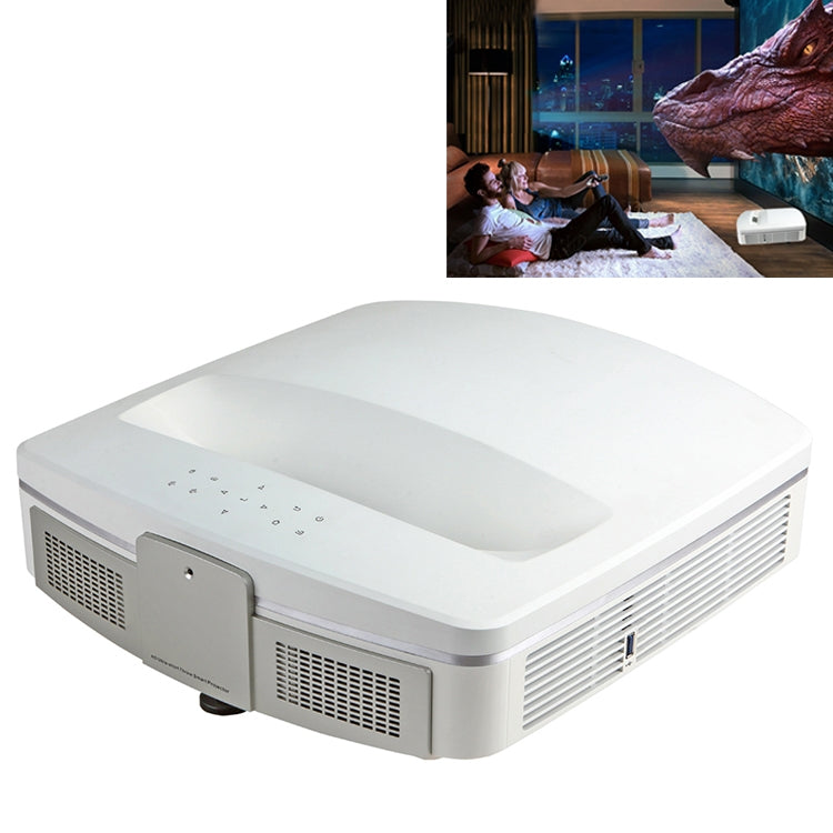 Wejoy K5+ 3400 Lumen 1280x1080 1080P Android 5.1 HD Bluetooth WiFi Smart 3D Ultra-Short Focus Projector, Support HDMI x 2 / USB x 2 /  Micro SD Card