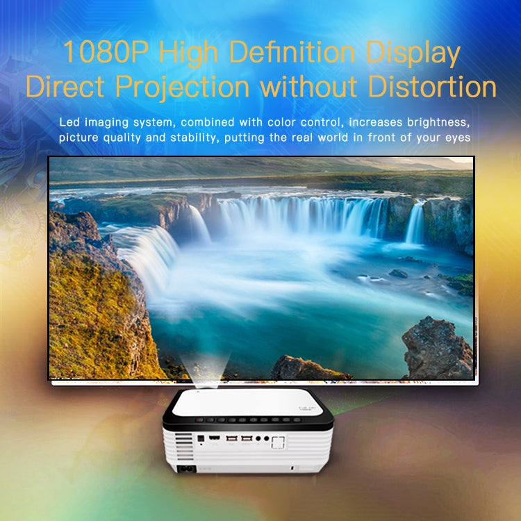Wejoy L6 5 inch 200 ANSI Lumen 1920 x 1080P HD Smart Projector, Support 1 x AV / 1 x VGA / 1x HDMI / 2 x USB,  Normal Version, Normal Version
