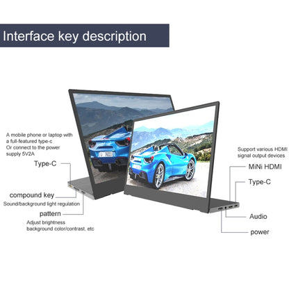 M8 14inch 1080P Ultra-thin HD Portable Narrow-edge Display
