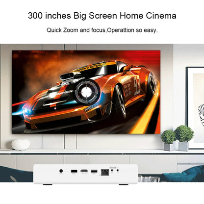 TOUMEI V6 3800 Lumens Android 9.0 3D Smart DLP Projector, 2GB+32GB, Support Dual Band WiFi / Bluetooth / HDMI / TF Card / RJ45