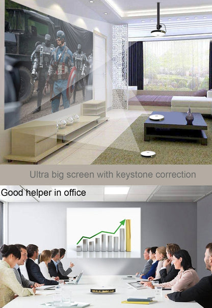 CACACOL ITC-DO8 220LM WiFi Smart 1280*800 DLP DMD LED Portable Projector with Remote Control,  Android 6.1 , MSD6A628 Quad Core, 2GB RAM, 16GB ROM, WiFi, BT, HDMI, without Tripod Holder, ITC-DO8