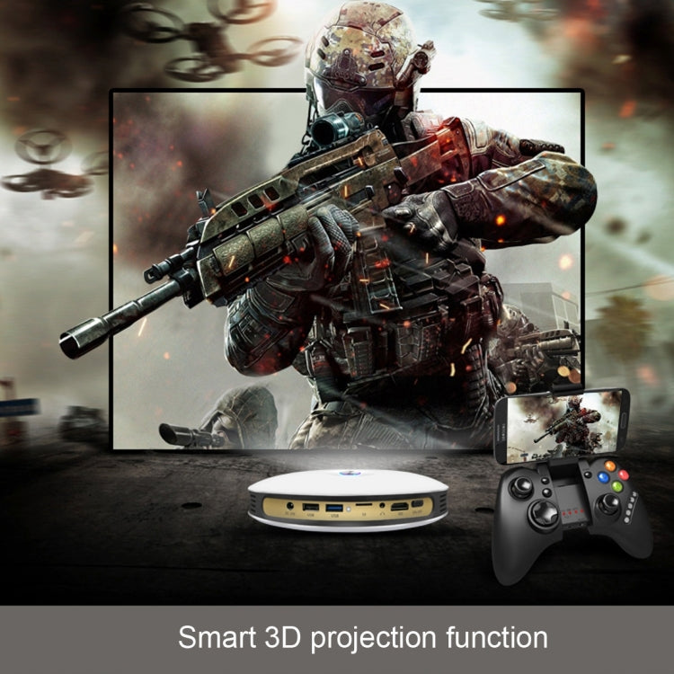 CACACOL ITC-DO8 220LM WiFi Smart 1280*800 DLP DMD LED Portable Projector with Remote Control,  Android 6.1 , MSD6A628 Quad Core, 2GB RAM, 16GB ROM, WiFi, BT, HDMI, without Tripod Holder, ITC-DO8