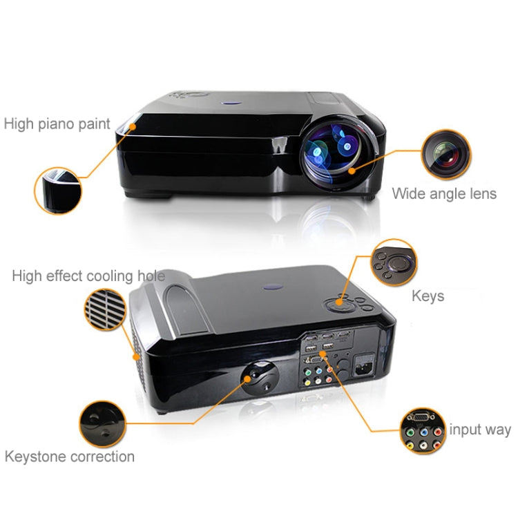 Wejoy L3 300ANSI Lumens 5.8 inch LCD Technology HD 1280*768 pixel Projector with Remote Control,  VGA, HDMI, L3