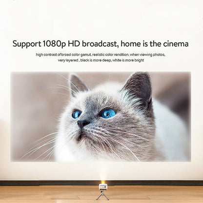 P07-D Mini 50 Lumens Android Home Theater Bluetooth LED Projector with Remote Control, Support Micro SD & Micro USB & WiFi & Audio Out