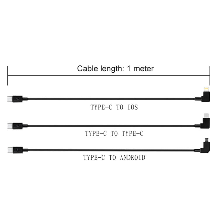 Sunnylife OP-X9208 Type-C to Type-C Cable for DJI OSMO Pocket, Length:1m, Type-C