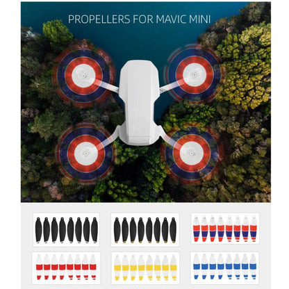 8PCS/Set Sunnylife 4726F-CS Low Noise Quick-release Wing Propellers Drone Accessories for DJI Mavic Mini, 4726F-CS (Red), 4726F-CS (Yellow), 4726F-CS (Blue)