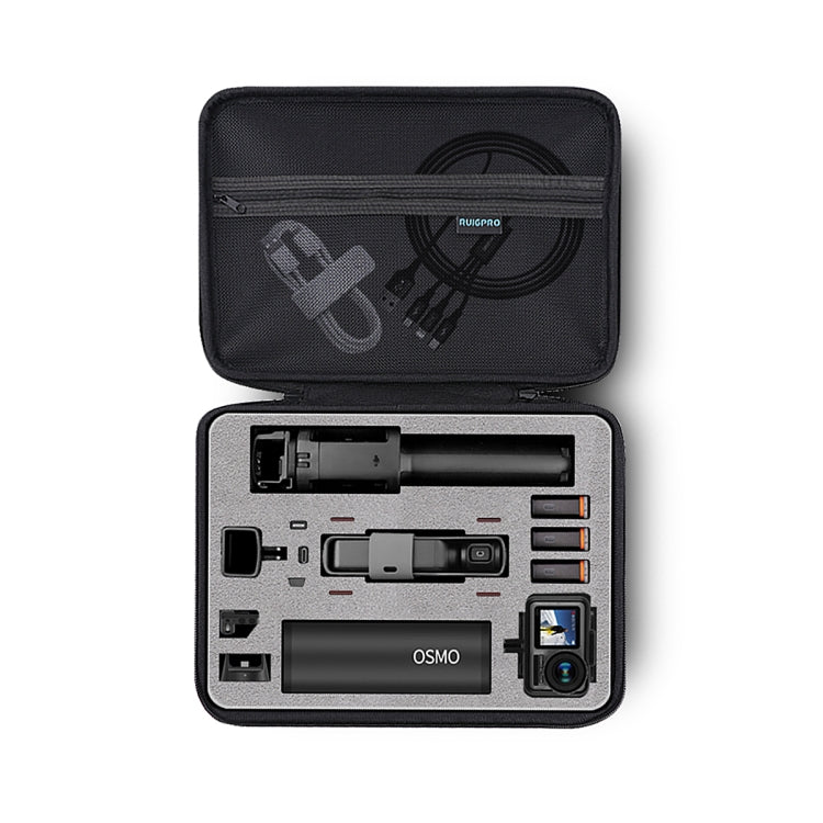 RUIGPRO Oxford Waterproof Storage Box Case Bag for DJI OSMO Pocket Gimble Camera / OSMO Action, Size: 30.2x20.8x7.2cm, RG52