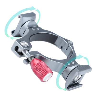Stabilizer Extension Bracket Ring Adapter with Dual Cold Shoe Base for DJI OM4 / Osmo Mobile 3, Bracket For DJI OM4