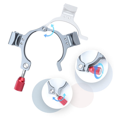 Stabilizer Extension Bracket Ring Adapter with Dual Cold Shoe Base for DJI OM4 / Osmo Mobile 3, Bracket For DJI OM4